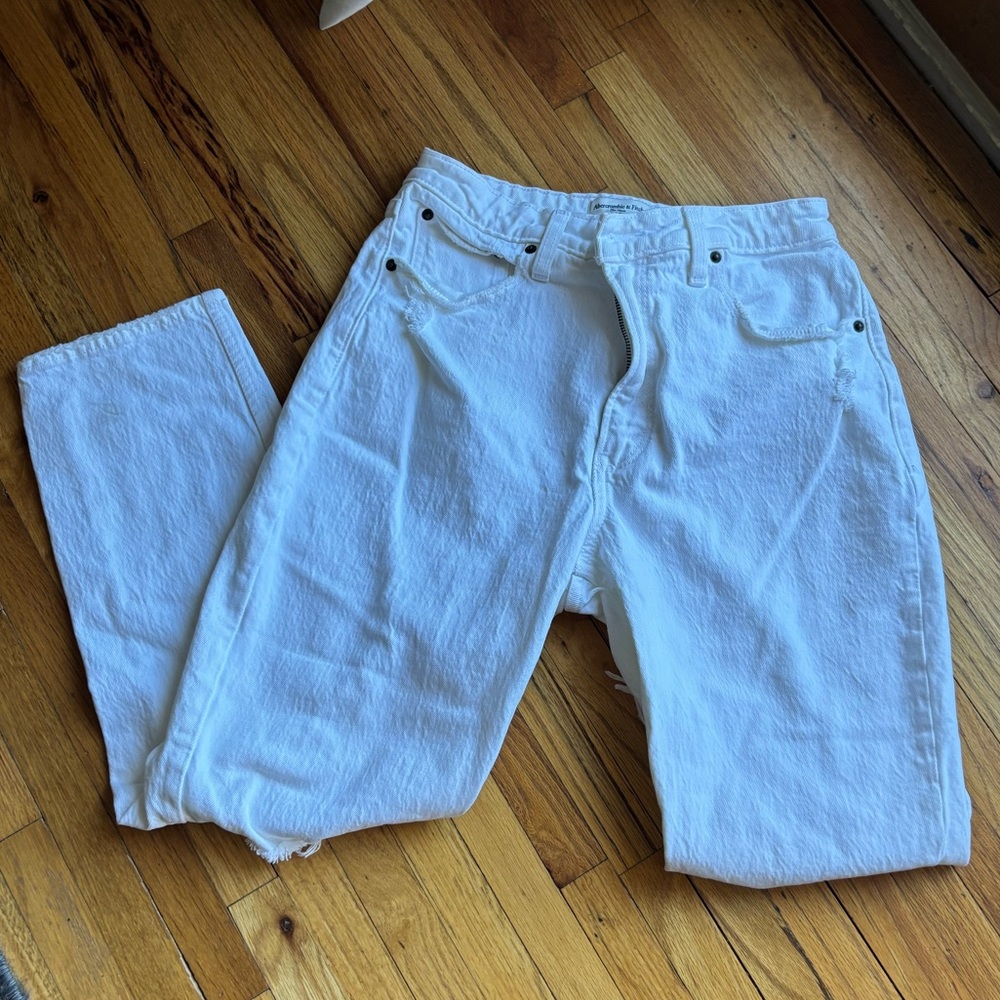 Abercrombie & Fitch White High Rise Jeans